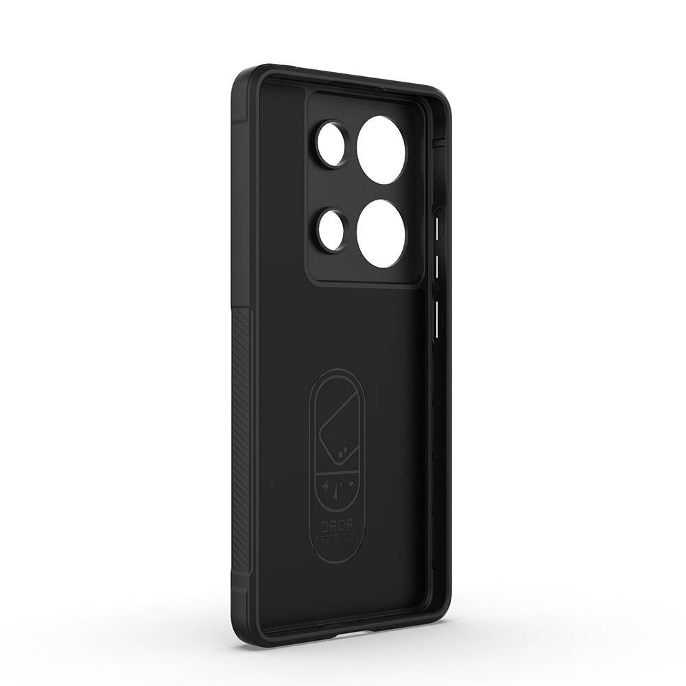 Redmi Note 13 Pro 4G Kılıf Esnek TPU Oyuklu Arka Yüzey Tasarımlı Zore Etnik Silikon Kapak Koyu Yeşil