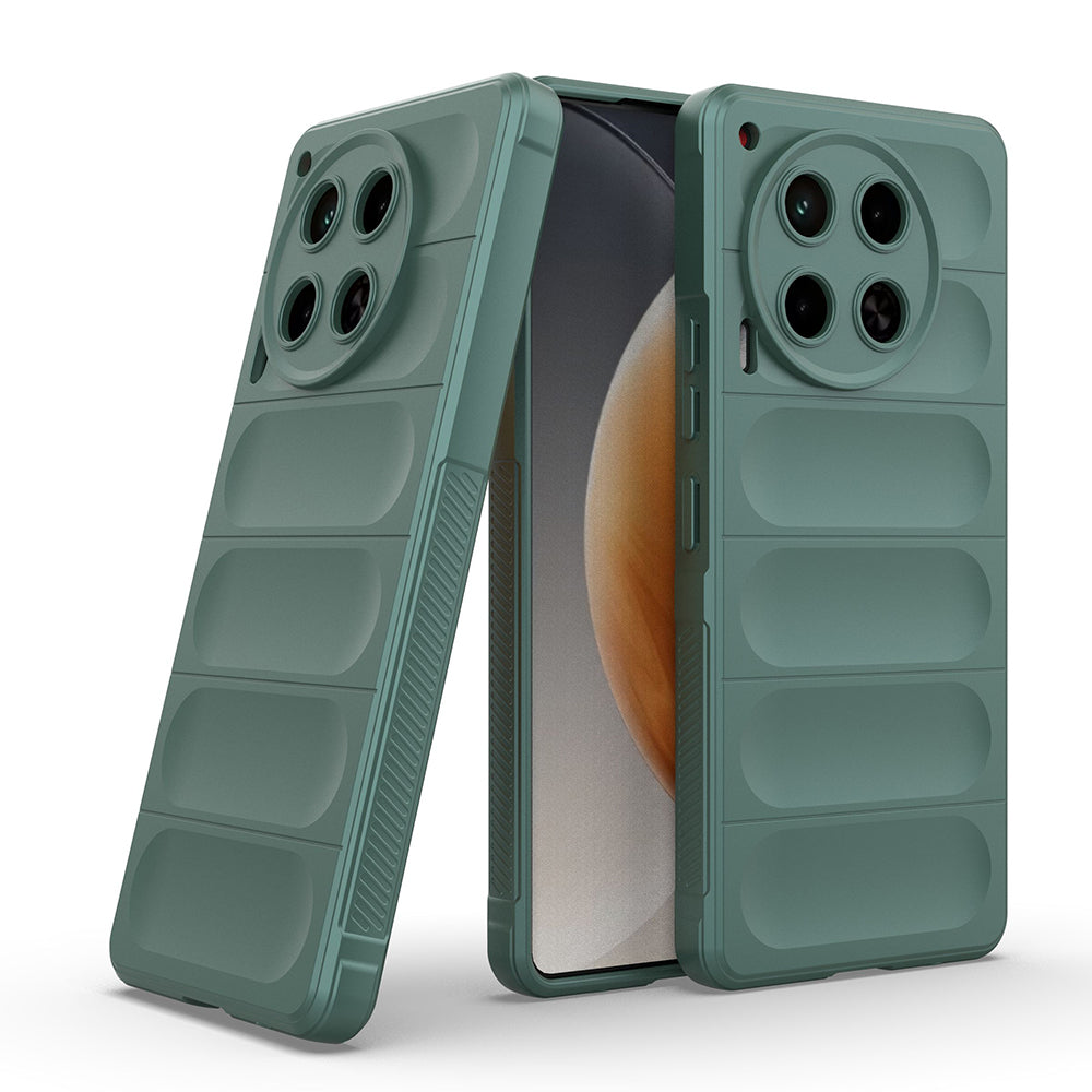 Tecno Camon 30 4G Kılıf Esnek TPU Oyuklu Arka Yüzey Tasarımlı Zore Etnik Silikon Kapak Lacivert