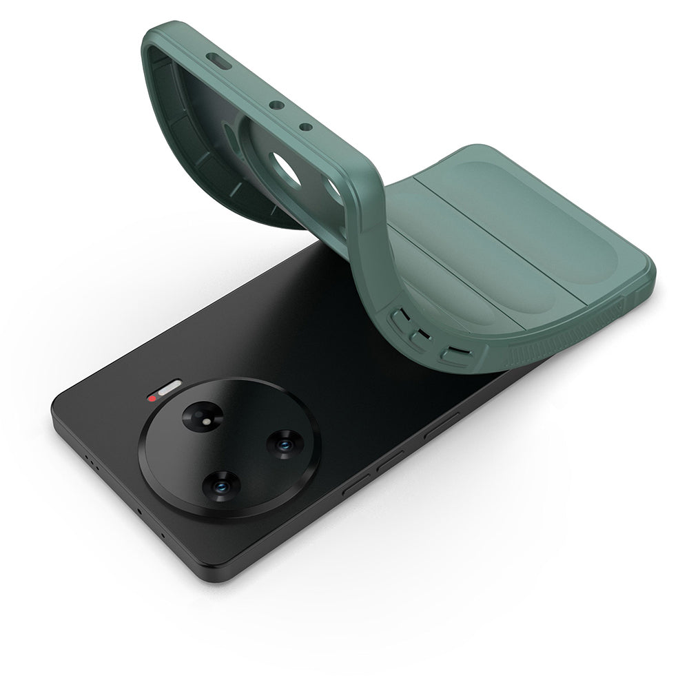 Tecno Camon 30 Pro 5G Kılıf Esnek TPU Oyuklu Arka Yüzey Tasarımlı Zore Etnik Silikon Kapak Siyah