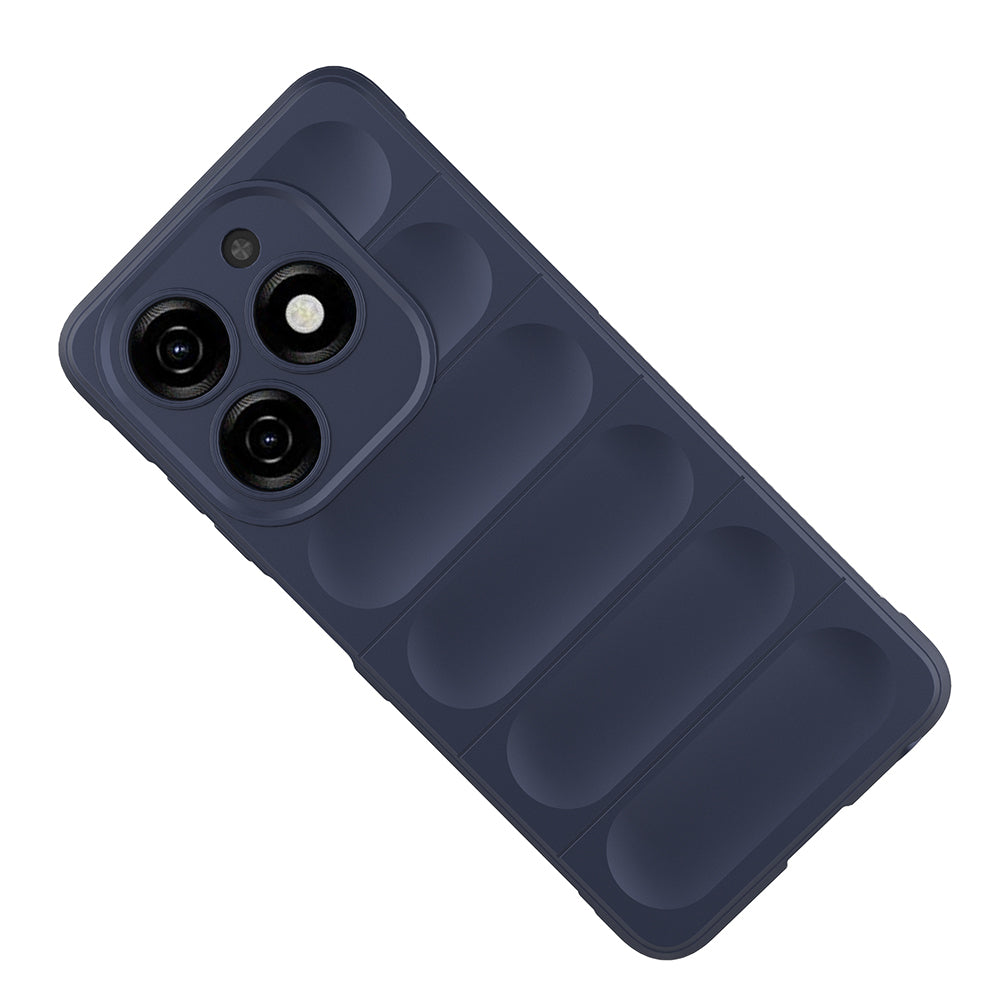 Tecno Spark 20 Kılıf Esnek TPU Oyuklu Arka Yüzey Tasarımlı Zore Etnik Silikon Kapak Koyu Yeşil