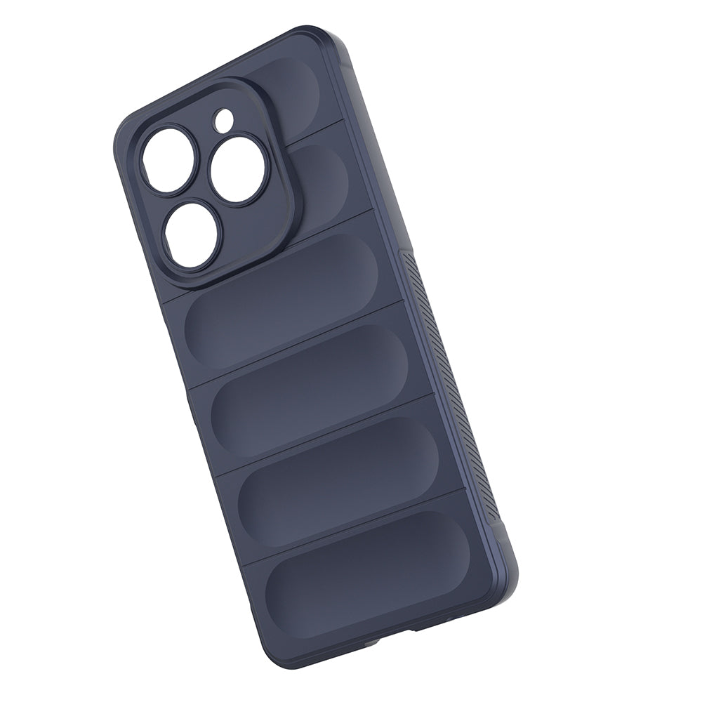 Tecno Spark 20 Pro 4G Kılıf Esnek TPU Oyuklu Arka Yüzey Tasarımlı Zore Etnik Silikon Kapak Koyu Yeşil