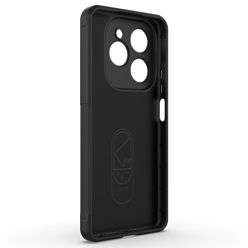 Tecno Spark 20 Pro 4G Kılıf Esnek TPU Oyuklu Arka Yüzey Tasarımlı Zore Etnik Silikon Kapak Koyu Yeşil