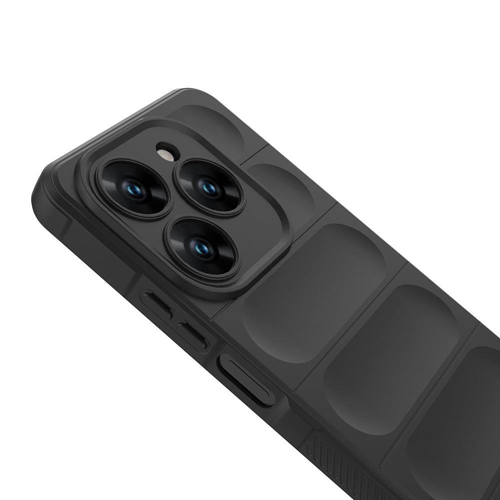 Tecno Spark 20 Pro 4G Kılıf Esnek TPU Oyuklu Arka Yüzey Tasarımlı Zore Etnik Silikon Kapak Koyu Yeşil