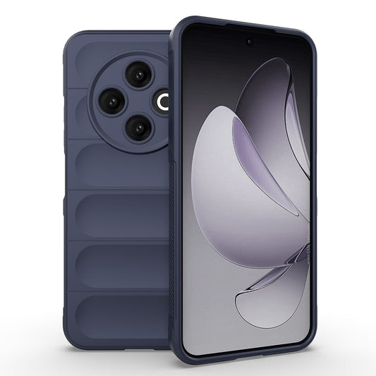 Tecno Spark 30C 4G Kılıf Esnek TPU Oyuklu Arka Yüzey Tasarımlı Zore Etnik Silikon Kapak Lacivert