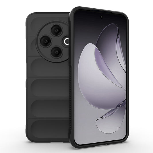 Tecno Spark 30C 4G Kılıf Esnek TPU Oyuklu Arka Yüzey Tasarımlı Zore Etnik Silikon Kapak Siyah