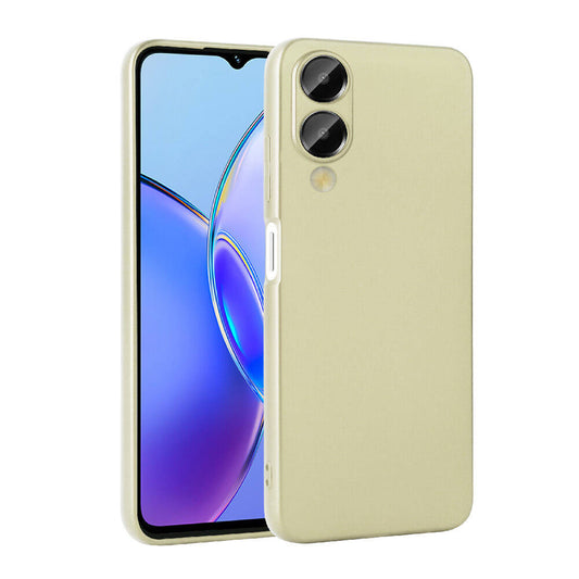 Vivo Y17S Kılıf Zore Premier Silikon Kapak Gold