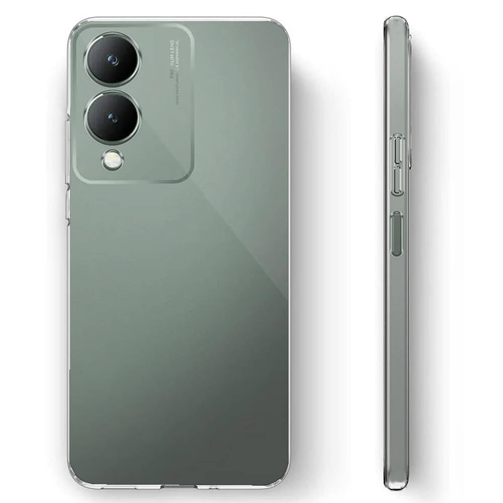 Vivo Y17S Kılıf Zore Süper Silikon Kapak Renksiz