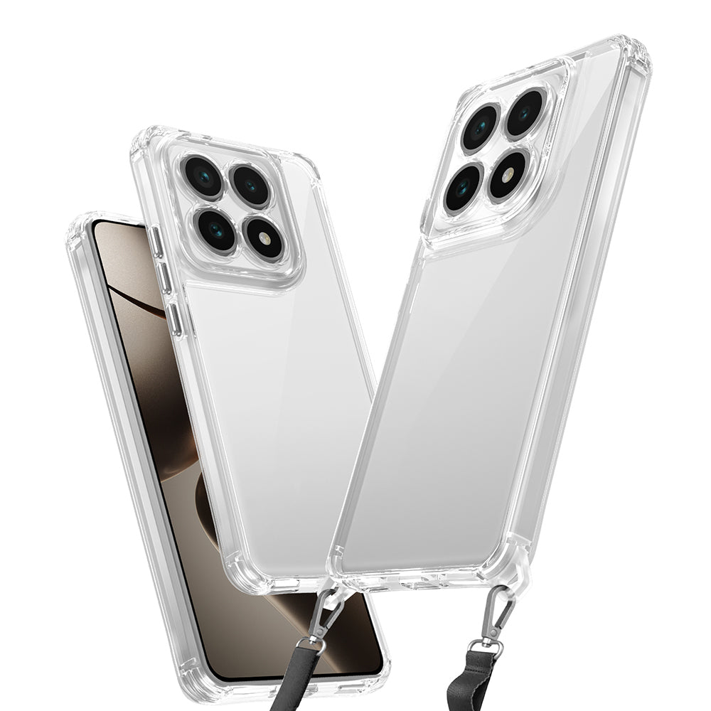 Xiaomi 14T Kılıf Airbagli Takılabilir Askı Aparatlı Zore Snap Silikon Kapak Şeffaf