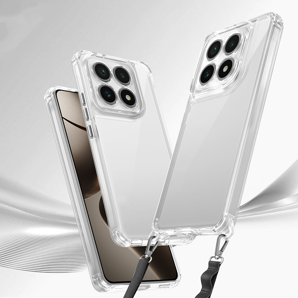 Xiaomi 14T Pro Kılıf Airbagli Takılabilir Askı Aparatlı Zore Snap Silikon Kapak Şeffaf