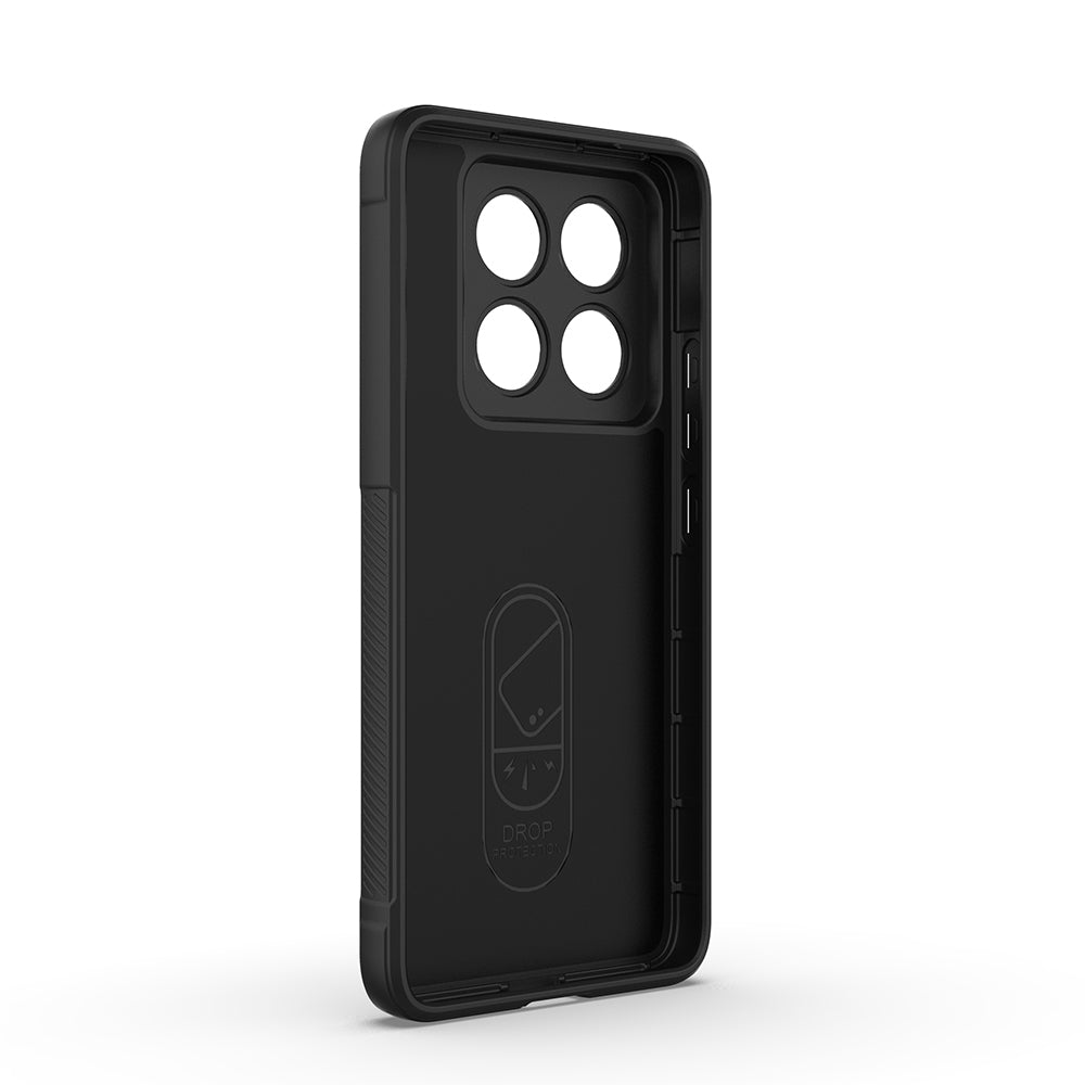 Xiaomi 14T Pro Kılıf Esnek TPU Oyuklu Arka Yüzey Tasarımlı Zore Etnik Silikon Kapak Siyah