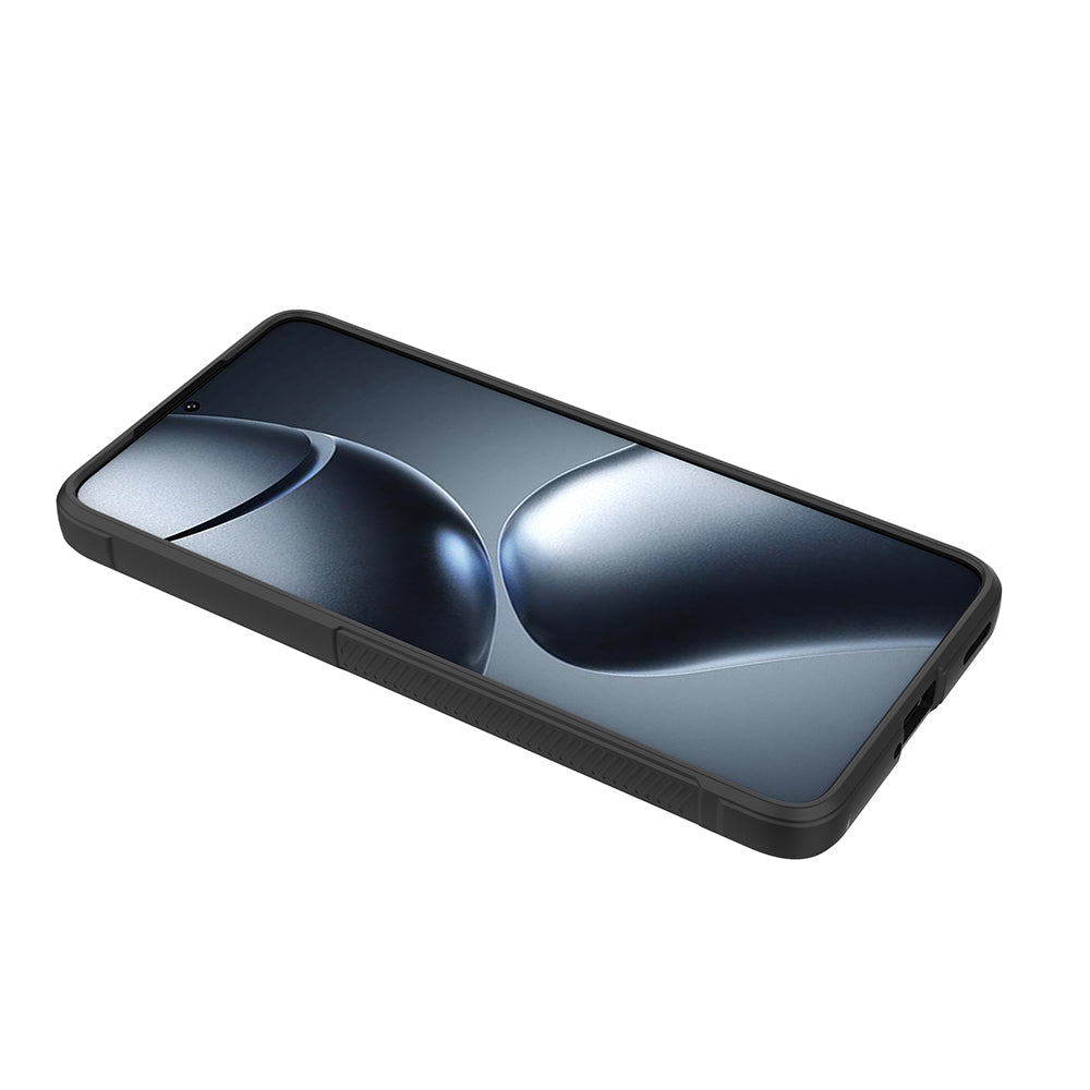 Xiaomi 14T Pro Kılıf Esnek TPU Oyuklu Arka Yüzey Tasarımlı Zore Etnik Silikon Kapak Siyah