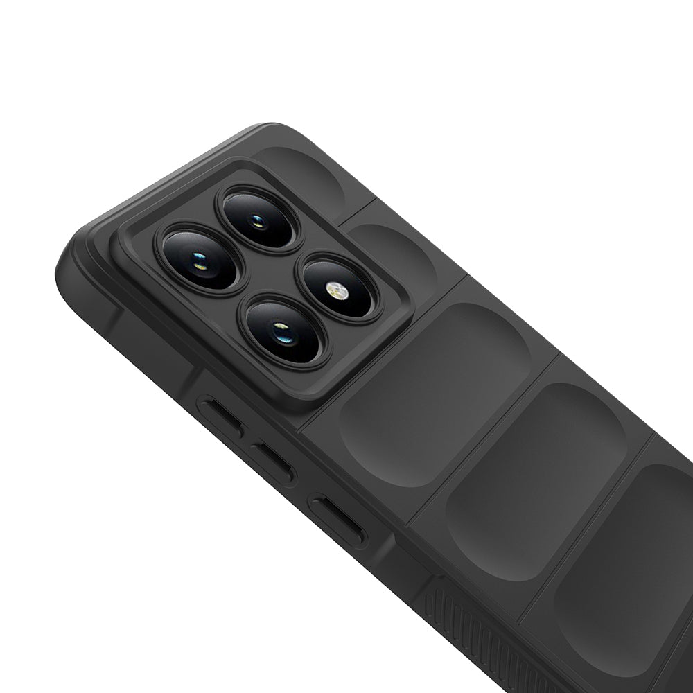 Xiaomi 14T Pro Kılıf Esnek TPU Oyuklu Arka Yüzey Tasarımlı Zore Etnik Silikon Kapak Siyah