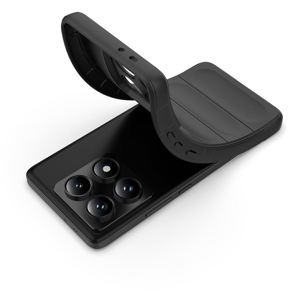 Xiaomi 14T Pro Kılıf Esnek TPU Oyuklu Arka Yüzey Tasarımlı Zore Etnik Silikon Kapak Lacivert