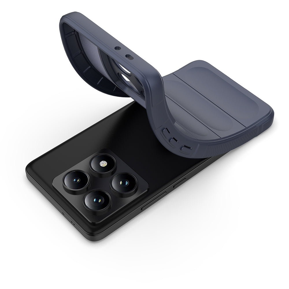 Xiaomi 14T Pro Kılıf Esnek TPU Oyuklu Arka Yüzey Tasarımlı Zore Etnik Silikon Kapak Koyu Yeşil