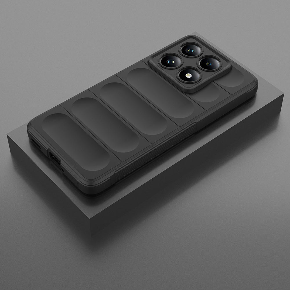 Xiaomi 14T Pro Kılıf Esnek TPU Oyuklu Arka Yüzey Tasarımlı Zore Etnik Silikon Kapak Lacivert