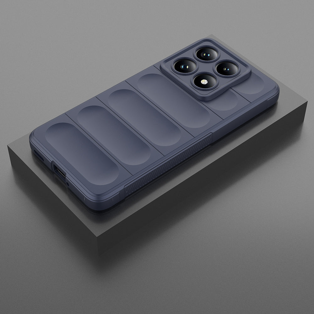 Xiaomi 14T Pro Kılıf Esnek TPU Oyuklu Arka Yüzey Tasarımlı Zore Etnik Silikon Kapak Koyu Yeşil