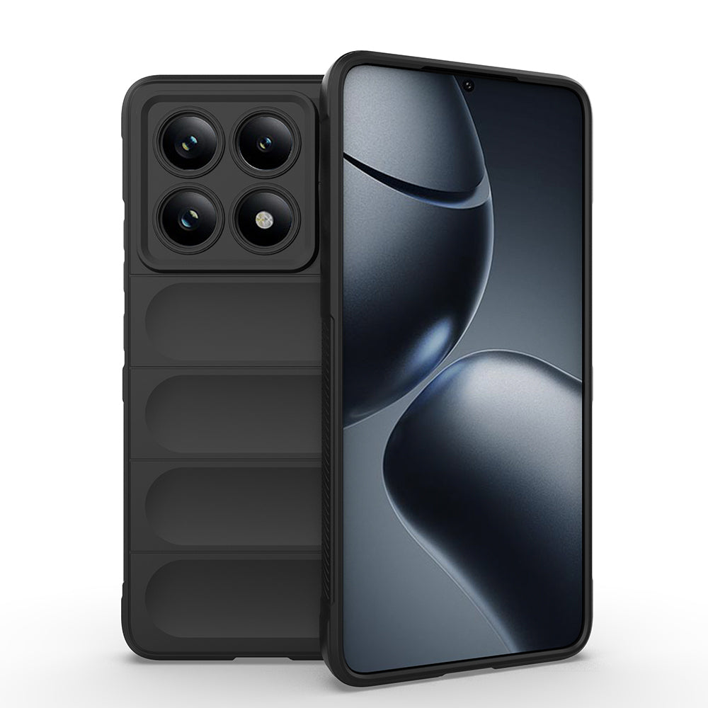 Xiaomi 14T Pro Kılıf Esnek TPU Oyuklu Arka Yüzey Tasarımlı Zore Etnik Silikon Kapak Lacivert