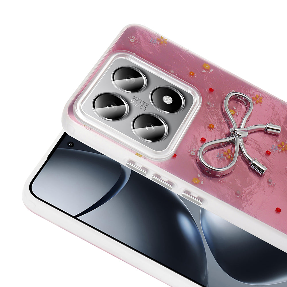 Xiaomi 14T Pro Kılıf Kamera Korumalı Figürlü Zore Ponti Silikon Kapak Açık Pembe