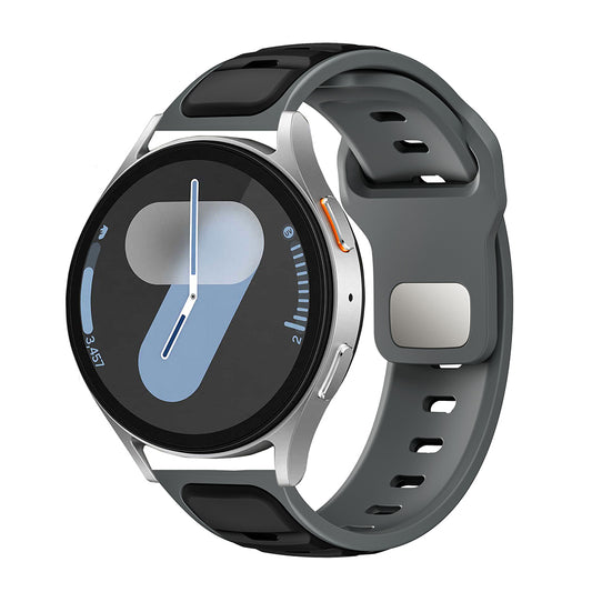 Xiaomi Amazfit Pace Zore KRD-135 22mm Silikon Kordon Strap Kayış Gri-Siyah