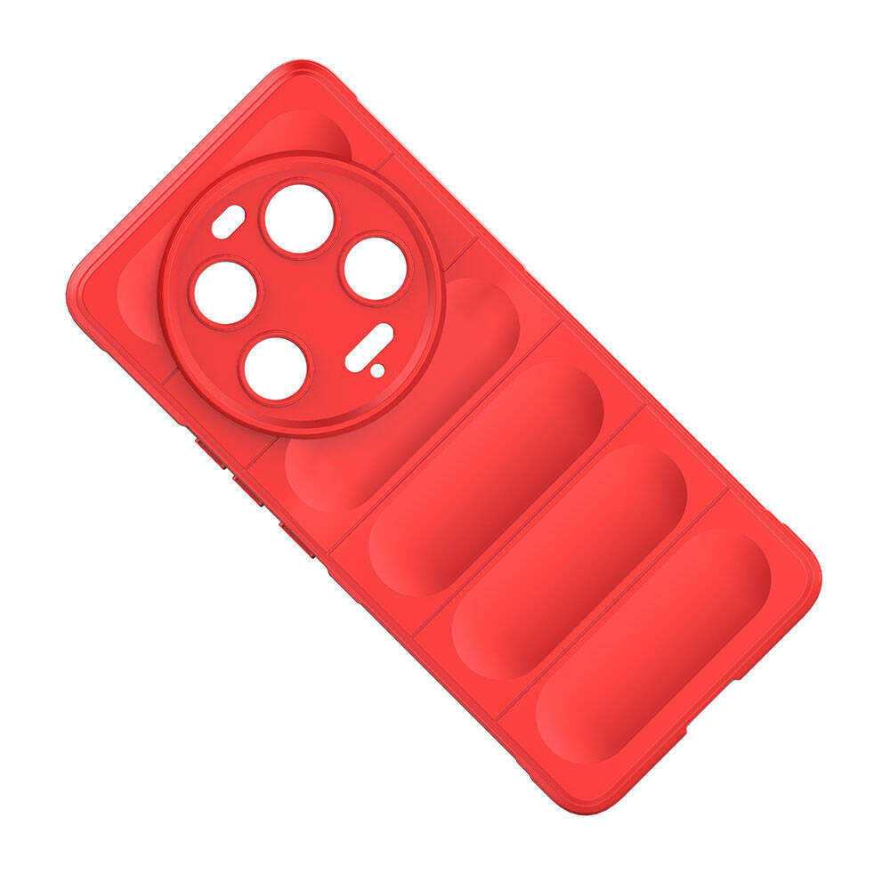 Xiaomi Mi 13 Ultra Kılıf Esnek TPU Oyuklu Arka Yüzey Tasarımlı Zore Etnik Silikon Kapak Kırmızı