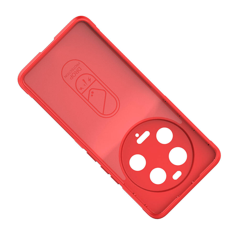 Xiaomi Mi 13 Ultra Kılıf Esnek TPU Oyuklu Arka Yüzey Tasarımlı Zore Etnik Silikon Kapak Kırmızı