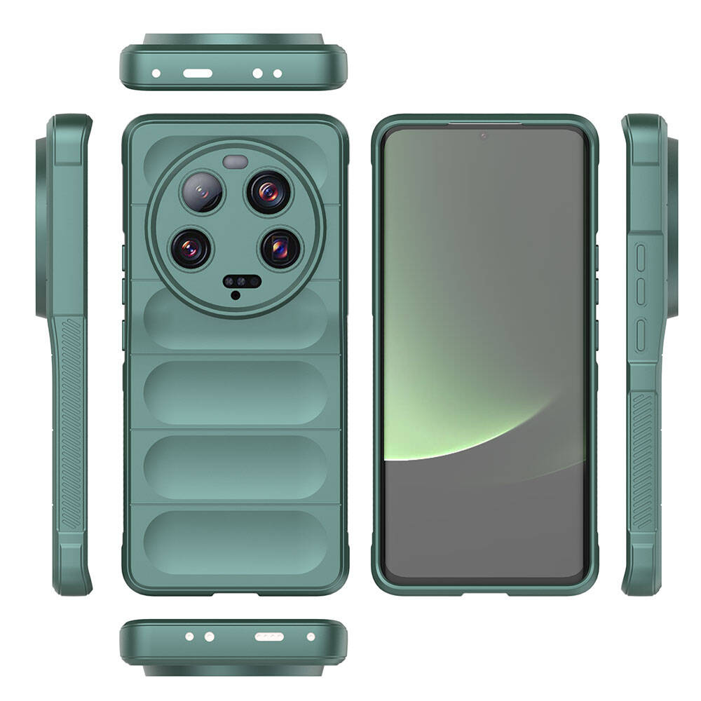 Xiaomi Mi 13 Ultra Kılıf Esnek TPU Oyuklu Arka Yüzey Tasarımlı Zore Etnik Silikon Kapak Lacivert