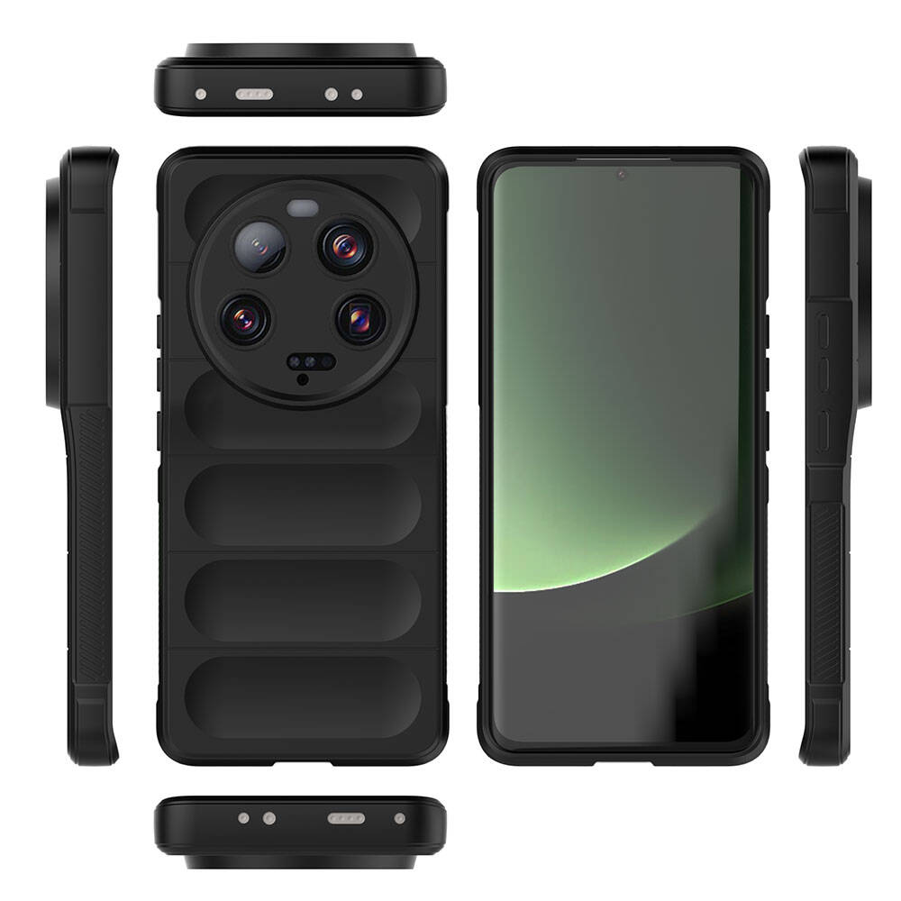 Xiaomi Mi 13 Ultra Kılıf Esnek TPU Oyuklu Arka Yüzey Tasarımlı Zore Etnik Silikon Kapak Lacivert