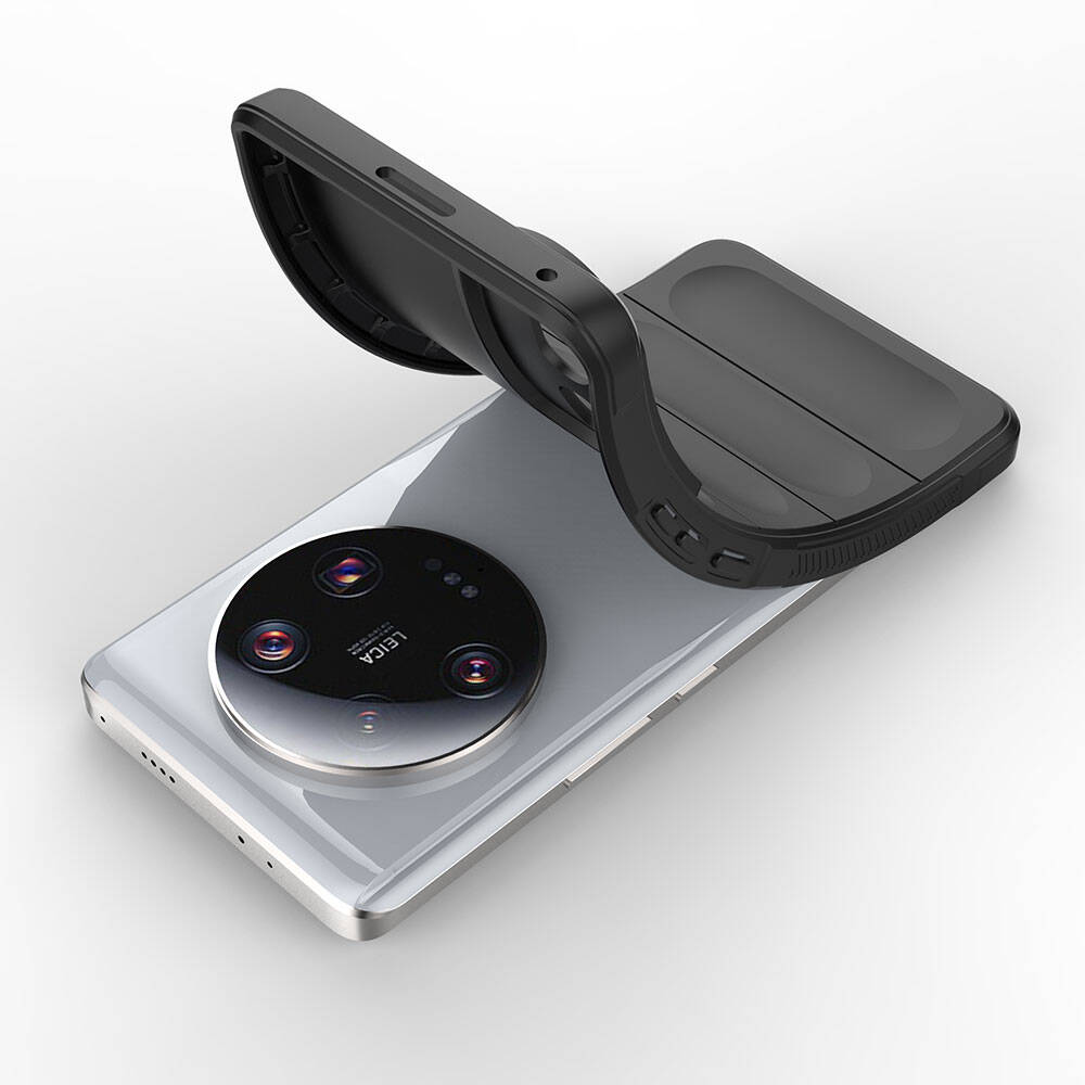 Xiaomi Mi 13 Ultra Kılıf Esnek TPU Oyuklu Arka Yüzey Tasarımlı Zore Etnik Silikon Kapak Kırmızı