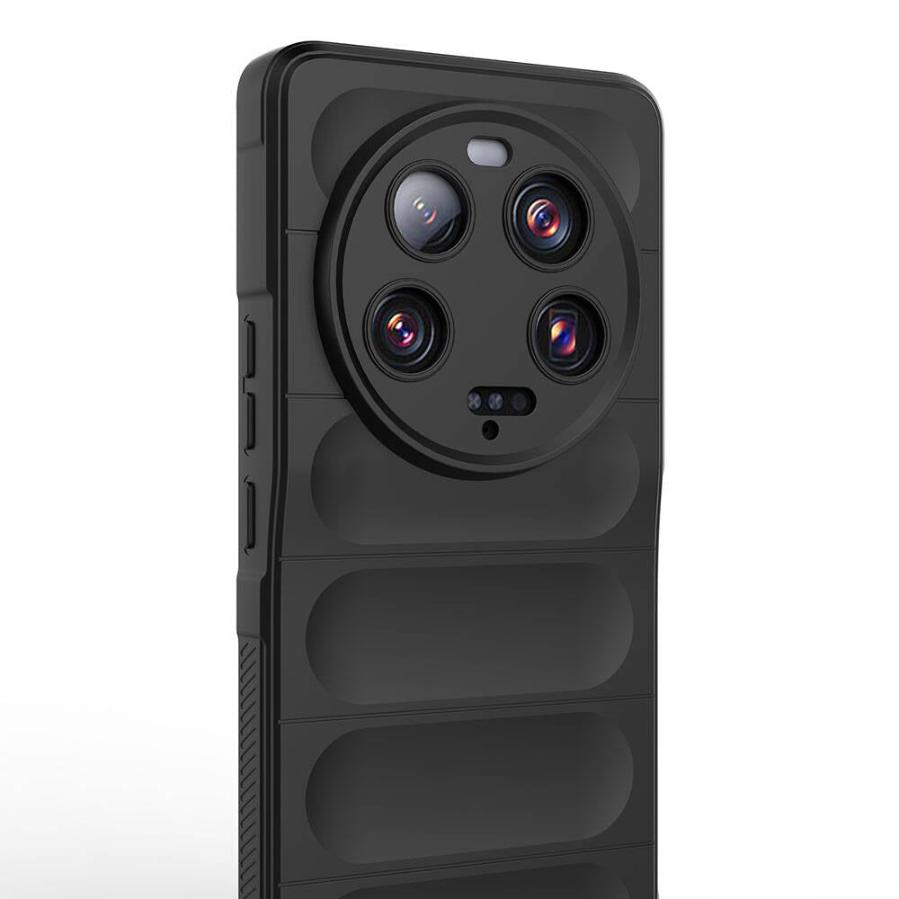 Xiaomi Mi 13 Ultra Kılıf Esnek TPU Oyuklu Arka Yüzey Tasarımlı Zore Etnik Silikon Kapak Lacivert