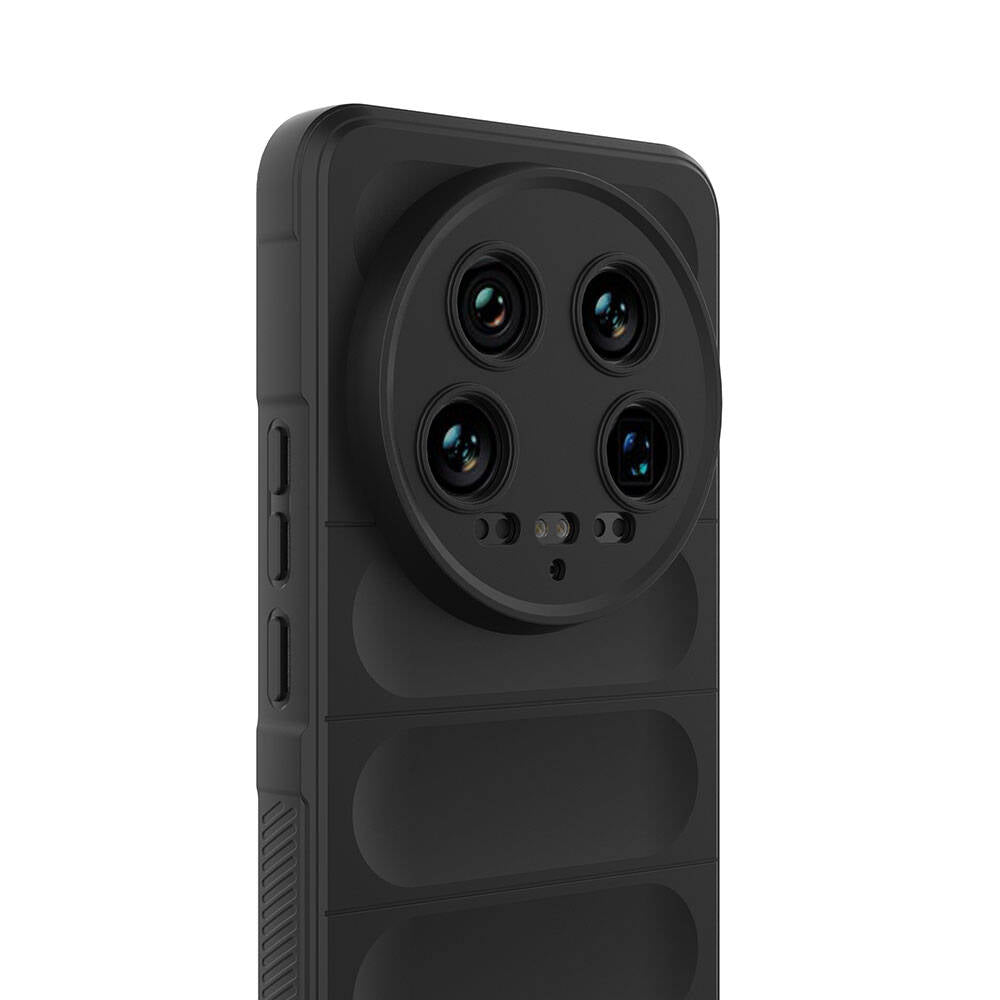 Xiaomi Mi 14 Ultra Kılıf Esnek TPU Oyuklu Arka Yüzey Tasarımlı Zore Etnik Silikon Kapak Lacivert