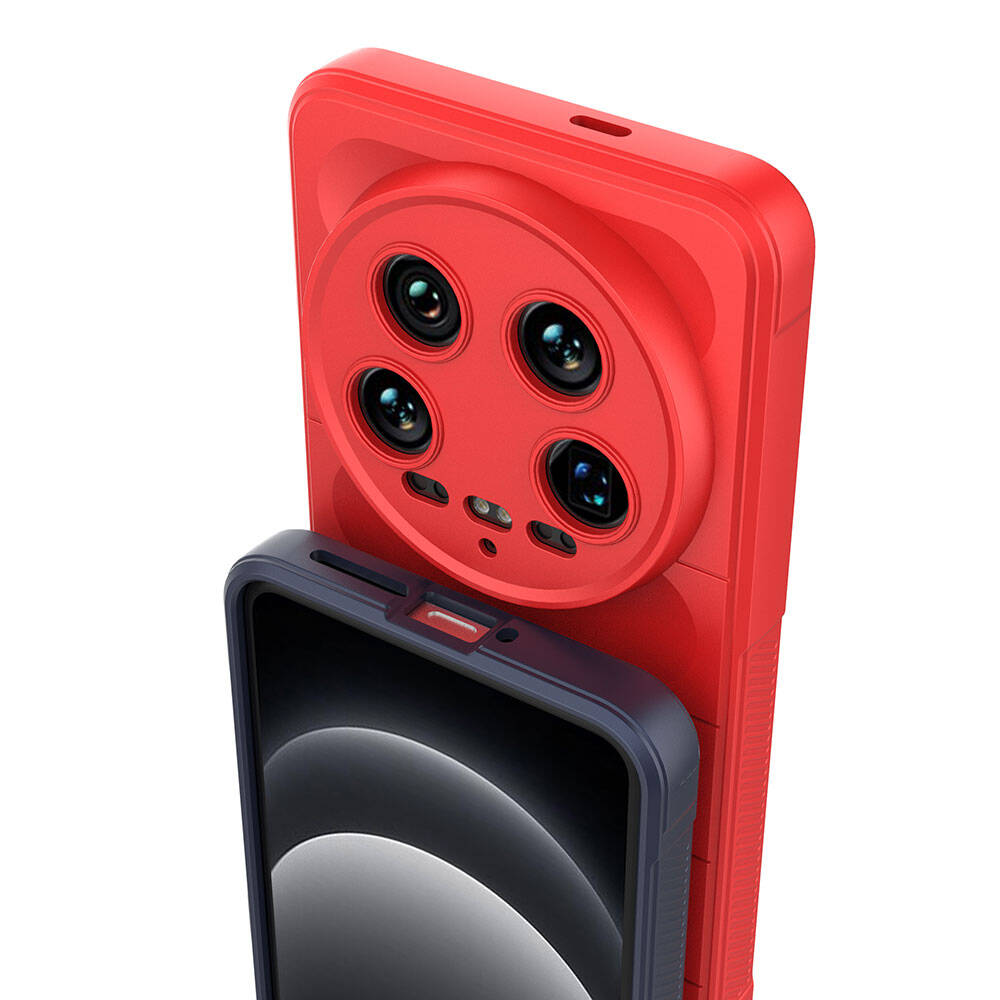 Xiaomi Mi 14 Ultra Kılıf Esnek TPU Oyuklu Arka Yüzey Tasarımlı Zore Etnik Silikon Kapak Siyah