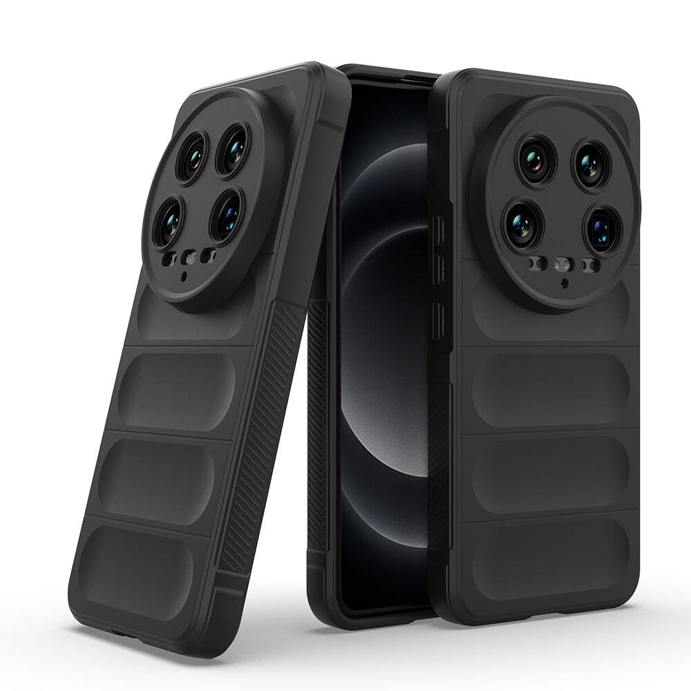 Xiaomi Mi 14 Ultra Kılıf Esnek TPU Oyuklu Arka Yüzey Tasarımlı Zore Etnik Silikon Kapak Koyu Yeşil