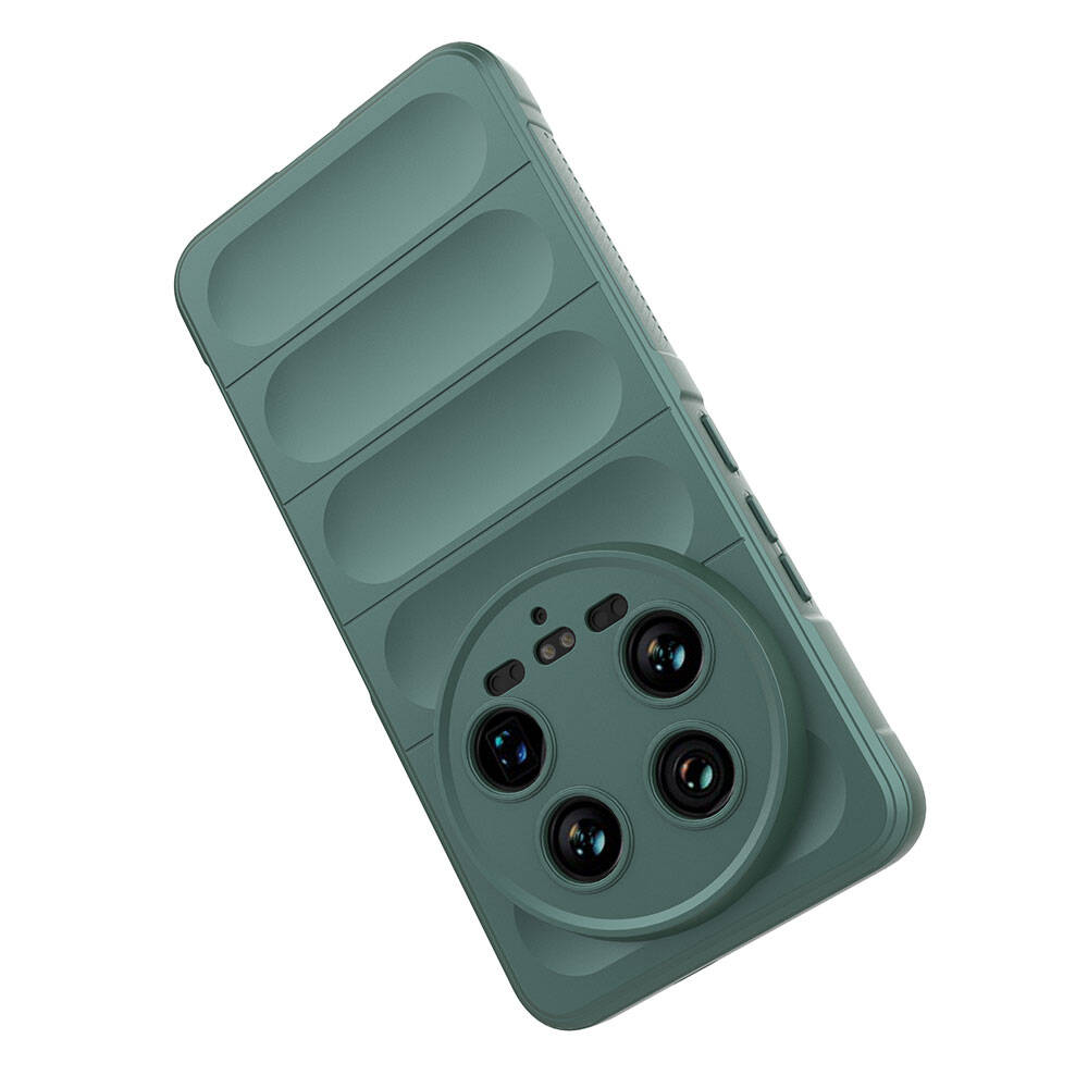 Xiaomi Mi 14 Ultra Kılıf Esnek TPU Oyuklu Arka Yüzey Tasarımlı Zore Etnik Silikon Kapak Siyah