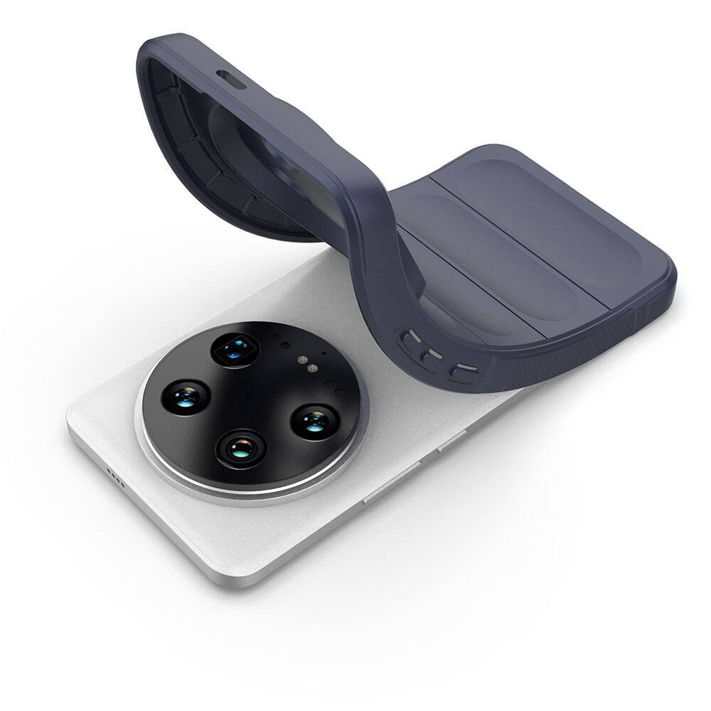 Xiaomi Mi 14 Ultra Kılıf Esnek TPU Oyuklu Arka Yüzey Tasarımlı Zore Etnik Silikon Kapak Siyah