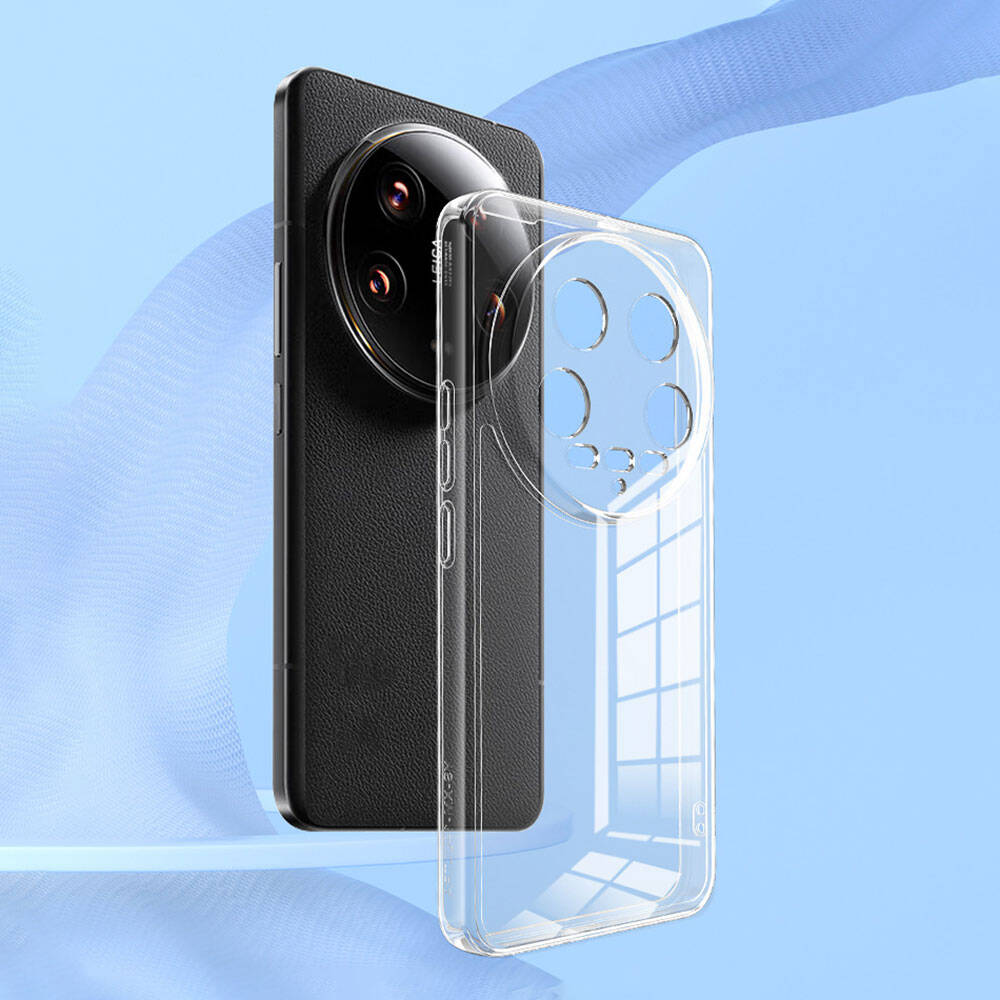 Xiaomi Mi 14 Ultra Kılıf Zore Süper Silikon Kapak Renksiz