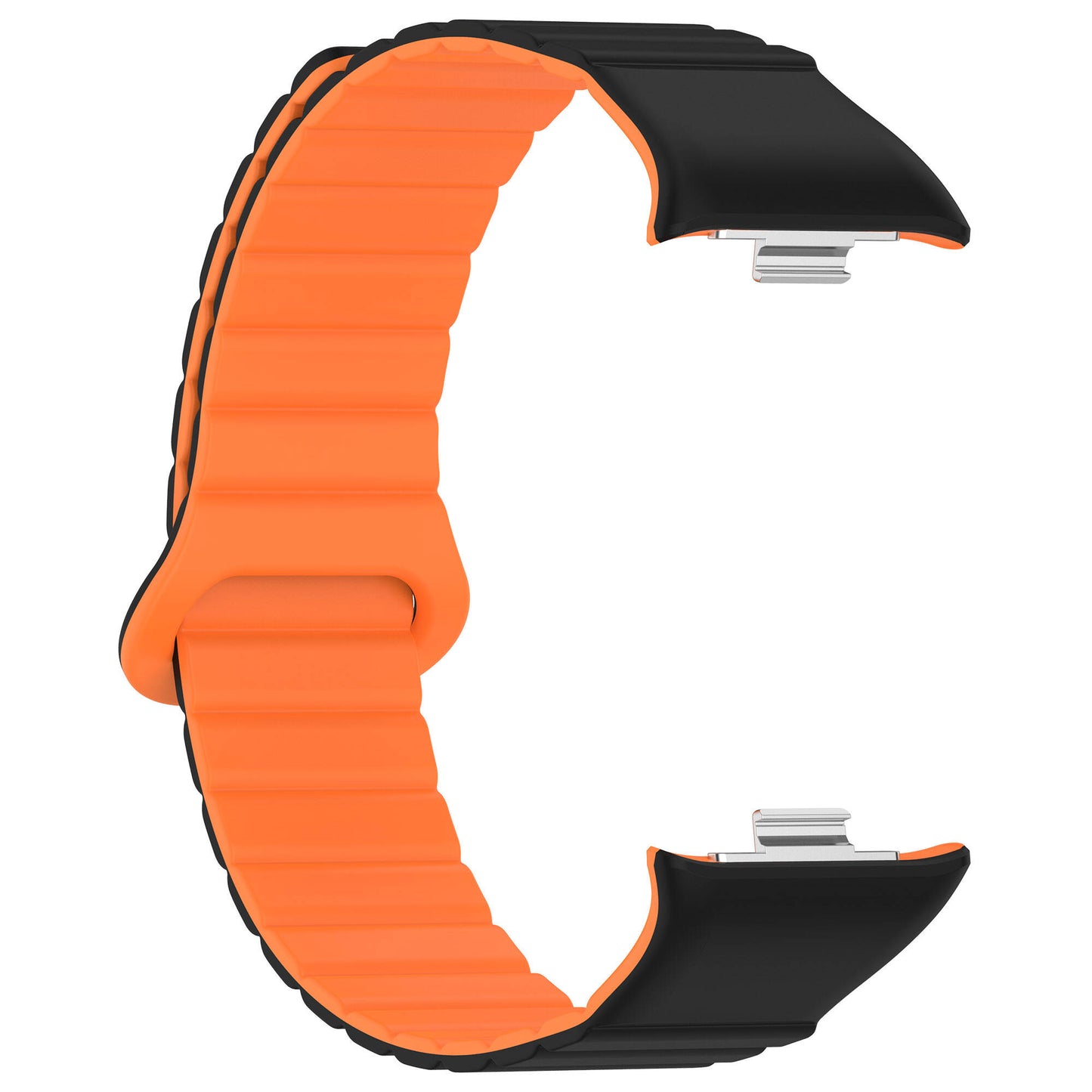 Xiaomi Mi Band 8 Pro Silikon Kordon Zore KRD-105 Strap Kayış Pembe-Turuncu