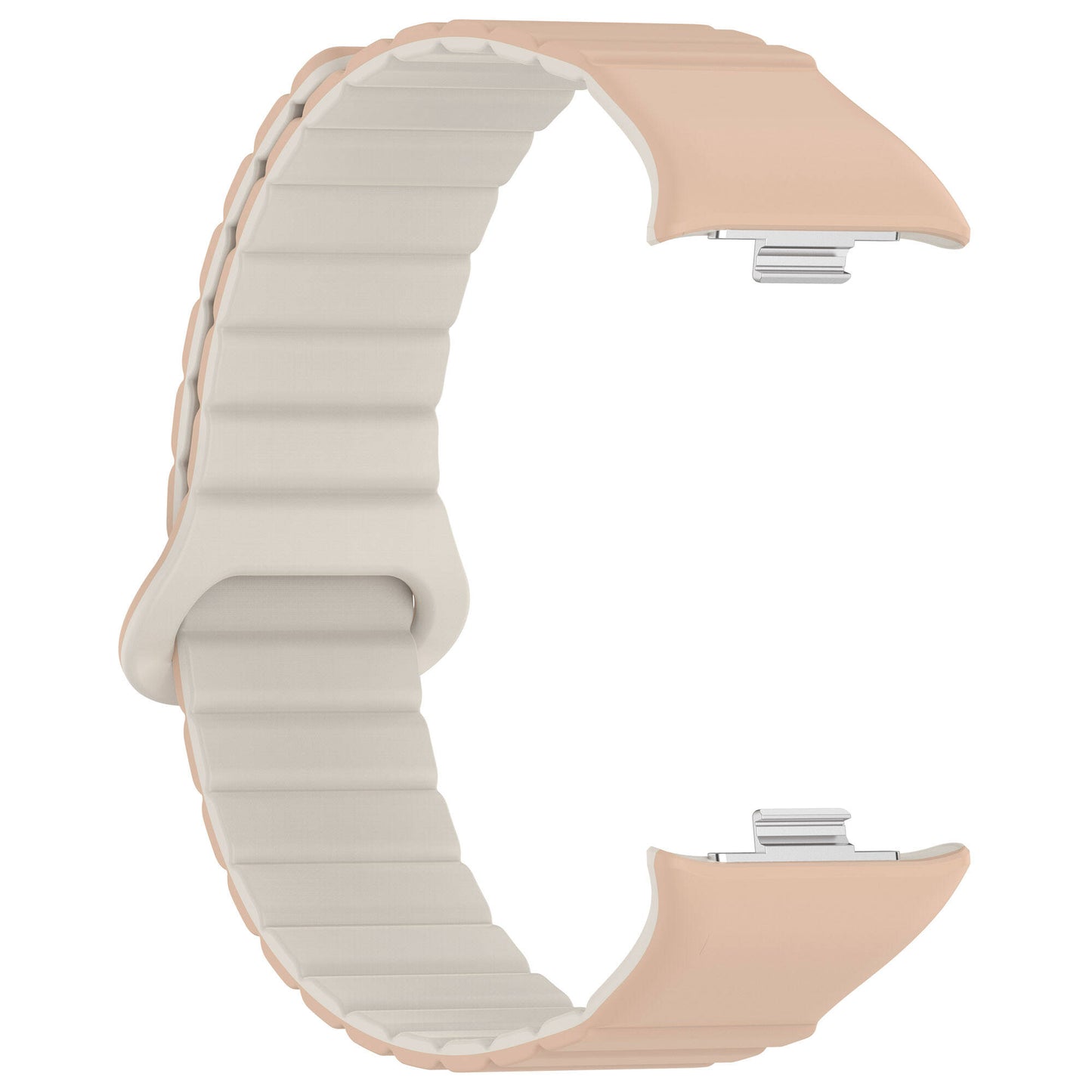 Xiaomi Mi Band 8 Pro Silikon Kordon Zore KRD-105 Strap Kayış Pembe-Turuncu