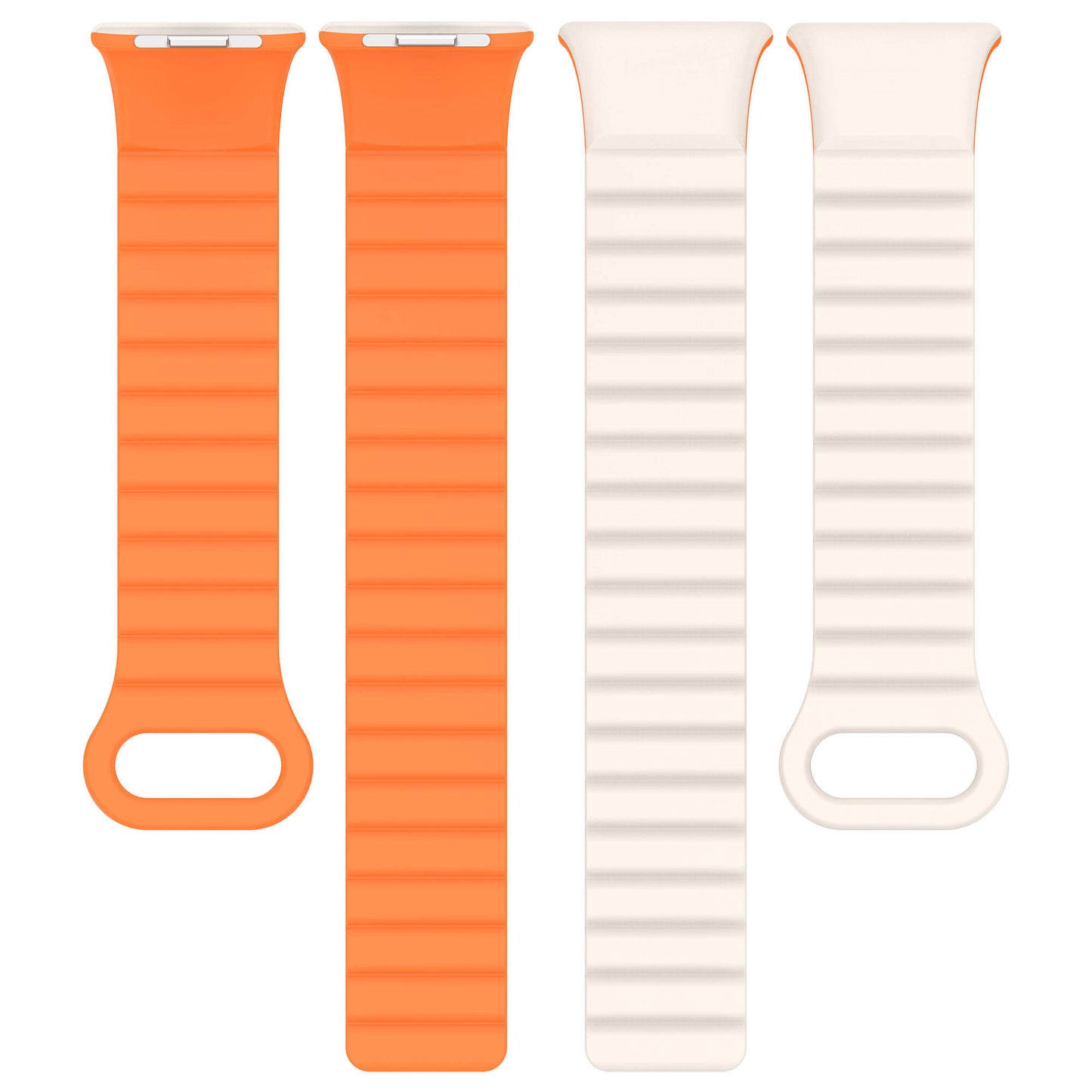 Xiaomi Mi Band 8 Pro Silikon Kordon Zore KRD-105 Strap Kayış Pembe-Turuncu