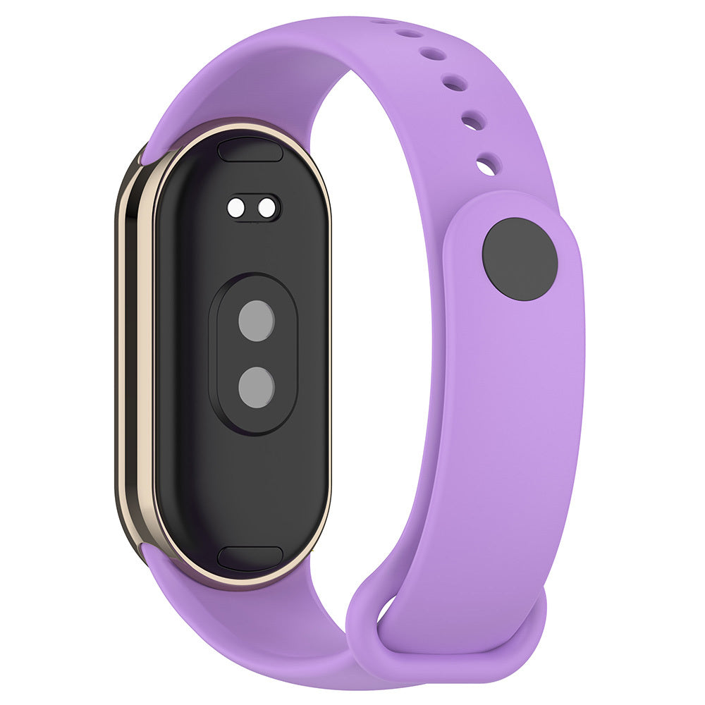 Xiaomi Mi Band 9 Serisi Klasik Kordon Silikon Strap Kayış Lila