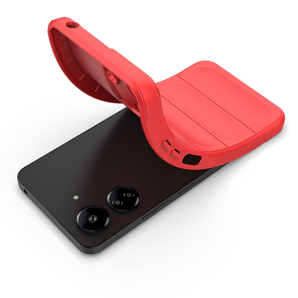 Xiaomi Poco C65 Kılıf Esnek TPU Oyuklu Arka Yüzey Tasarımlı Zore Etnik Silikon Kapak Lacivert