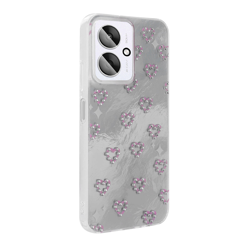 Xiaomi Poco C65 Kılıf Kamera Korumalı Figürlü Zore Ponti Silikon Kapak Lila