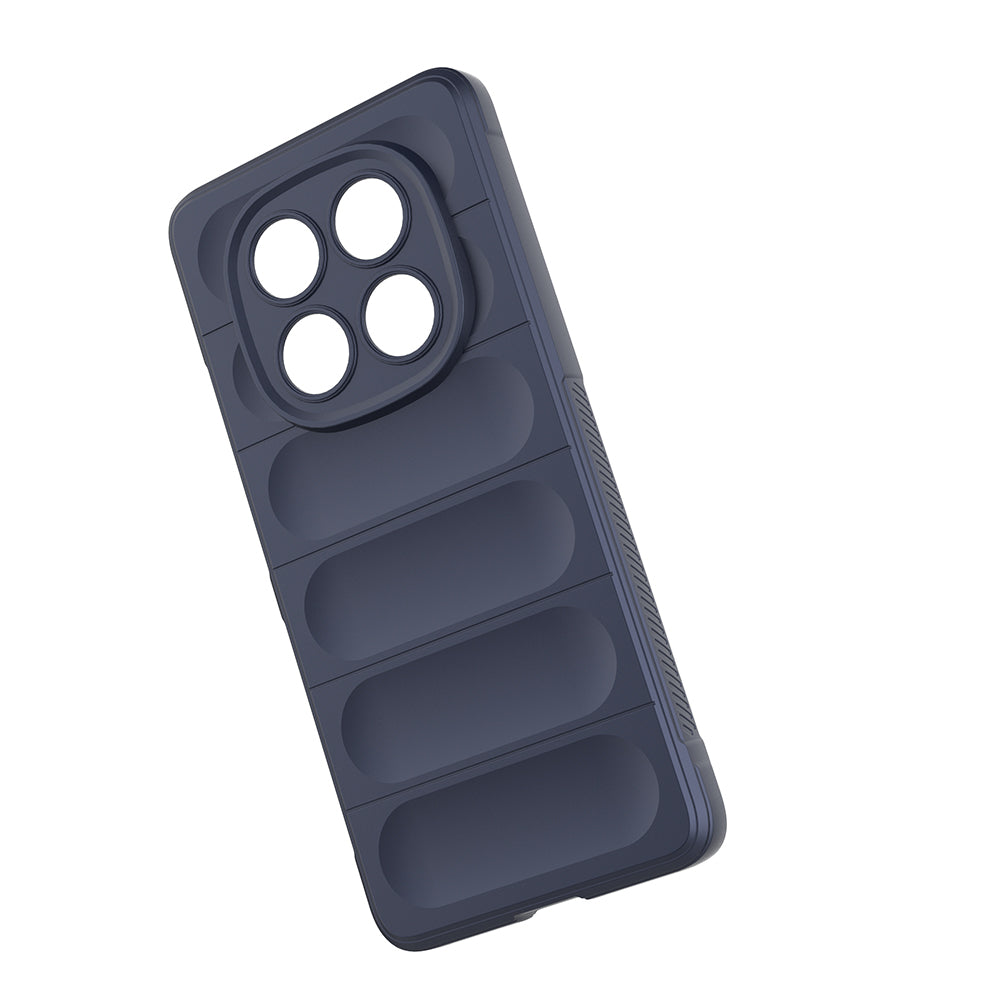 Xiaomi Poco X7 Kılıf Esnek TPU Oyuklu Arka Yüzey Tasarımlı Zore Etnik Silikon Kapak Lacivert