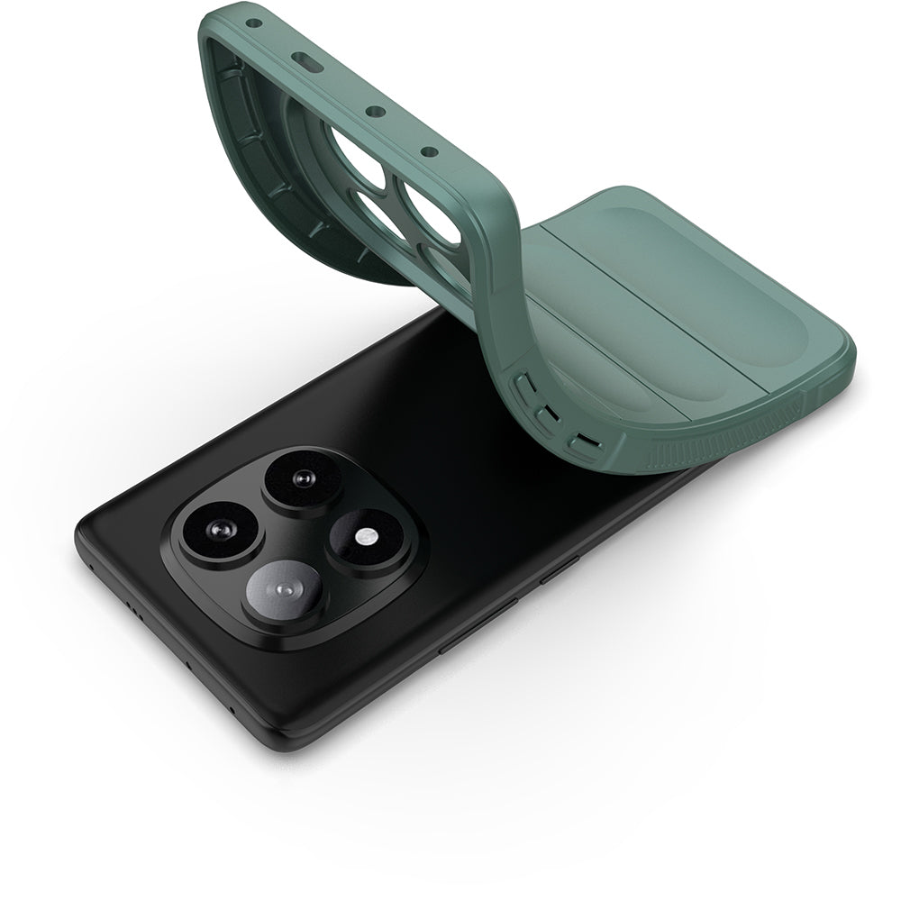 Xiaomi Poco X7 Kılıf Esnek TPU Oyuklu Arka Yüzey Tasarımlı Zore Etnik Silikon Kapak Siyah