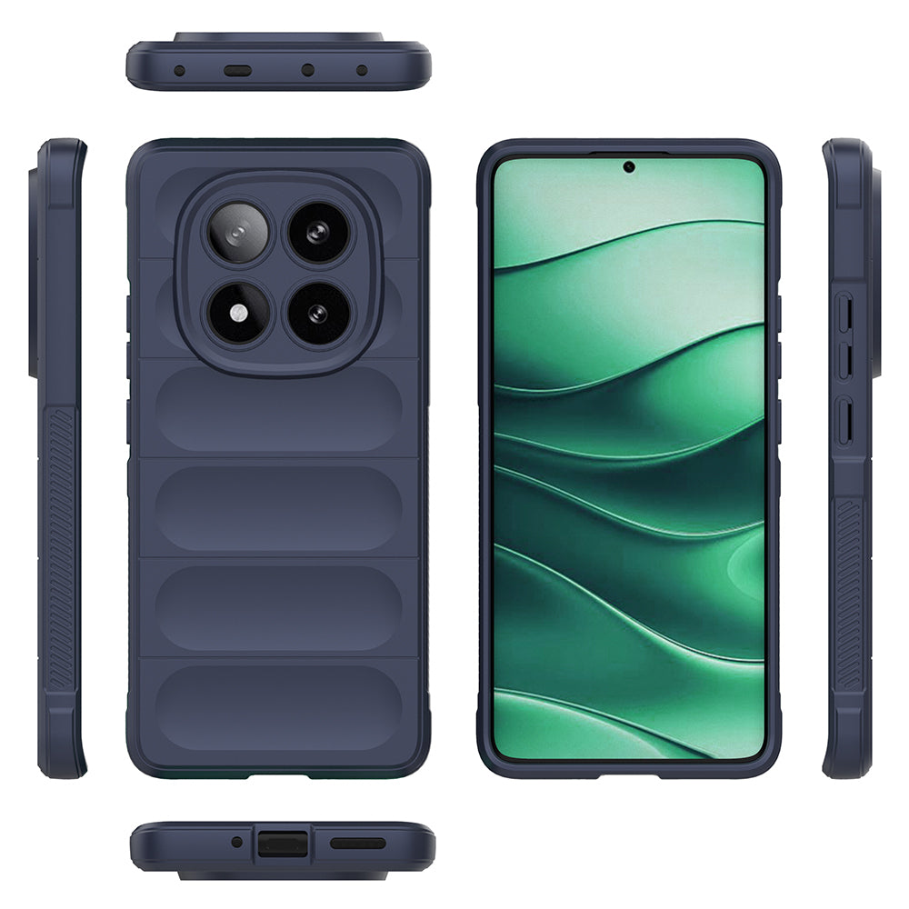 Xiaomi Poco X7 Kılıf Esnek TPU Oyuklu Arka Yüzey Tasarımlı Zore Etnik Silikon Kapak Siyah