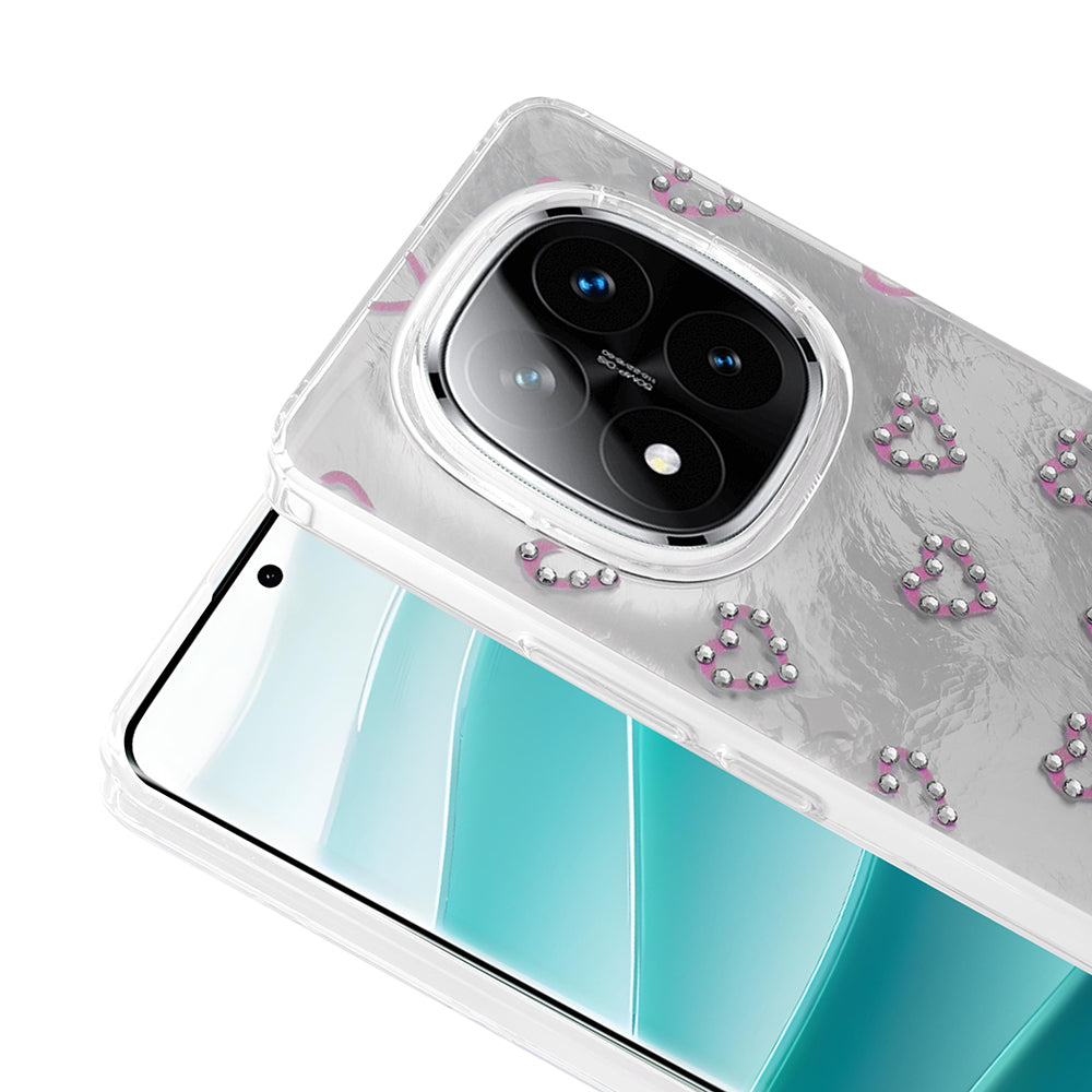 Xiaomi Poco X7 Kılıf Kamera Korumalı Figürlü Zore Ponti Silikon Kapak Beyaz