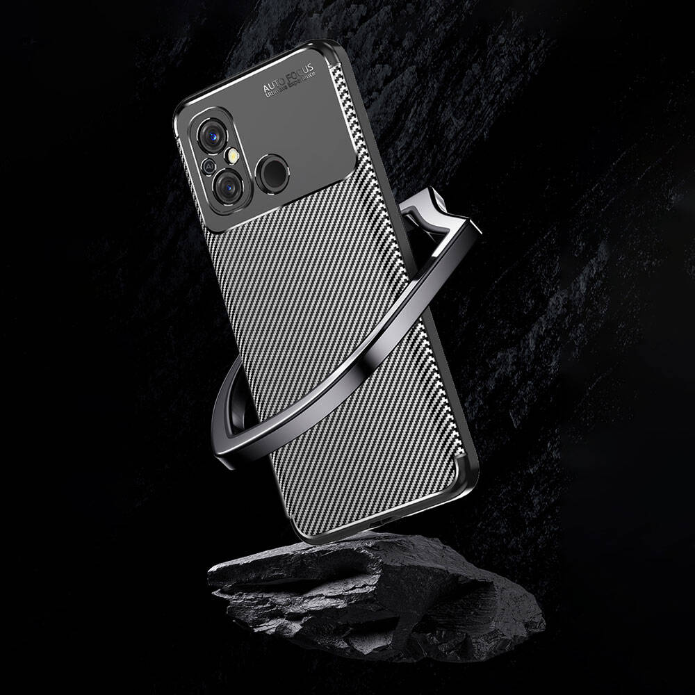 Xiaomi Redmi 12C Kılıf Zore Negro Silikon Kapak Siyah