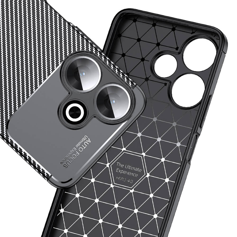 Xiaomi Redmi 13 4G Kılıf Zore Negro Silikon Kapak Siyah