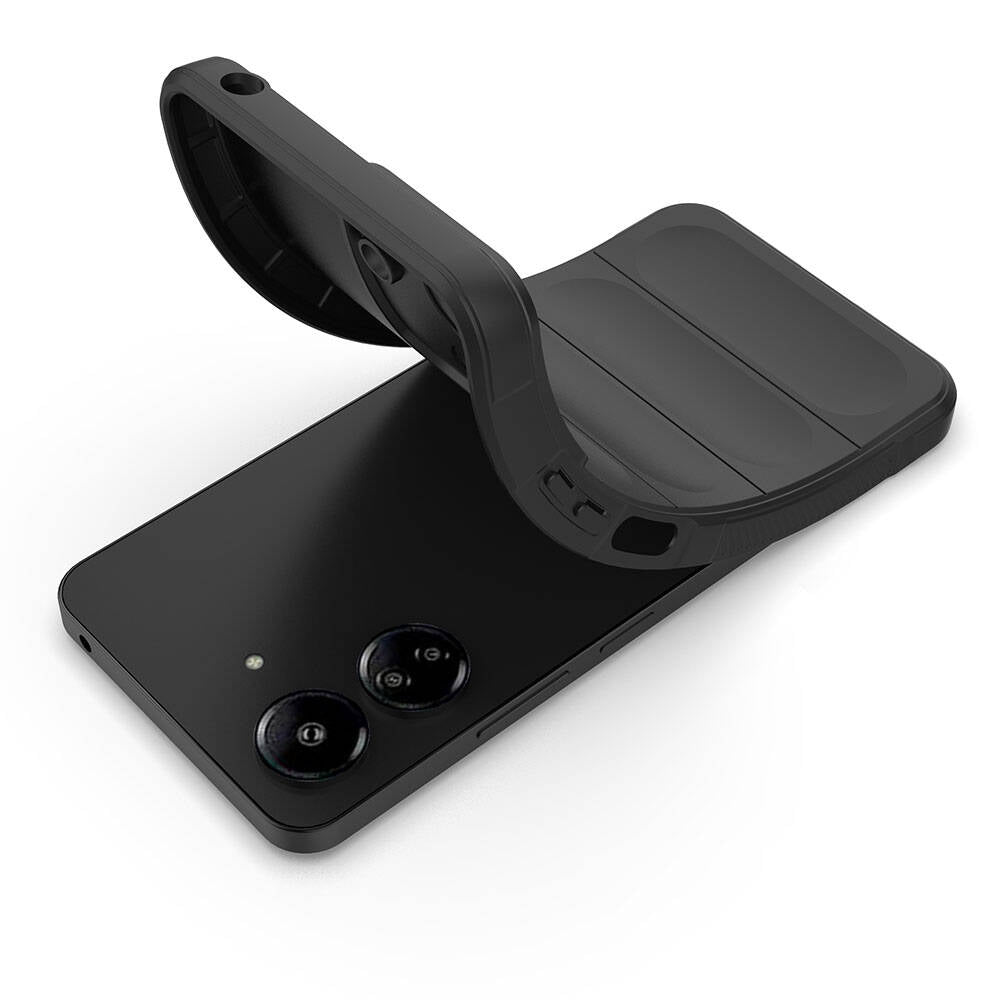 Xiaomi Redmi 13C Kılıf Esnek TPU Oyuklu Arka Yüzey Tasarımlı Zore Etnik Silikon Kapak Lacivert