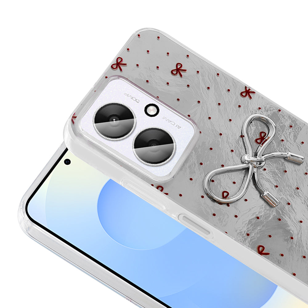 Xiaomi Redmi 13C Kılıf Kamera Korumalı Figürlü Zore Ponti Silikon Kapak Lila