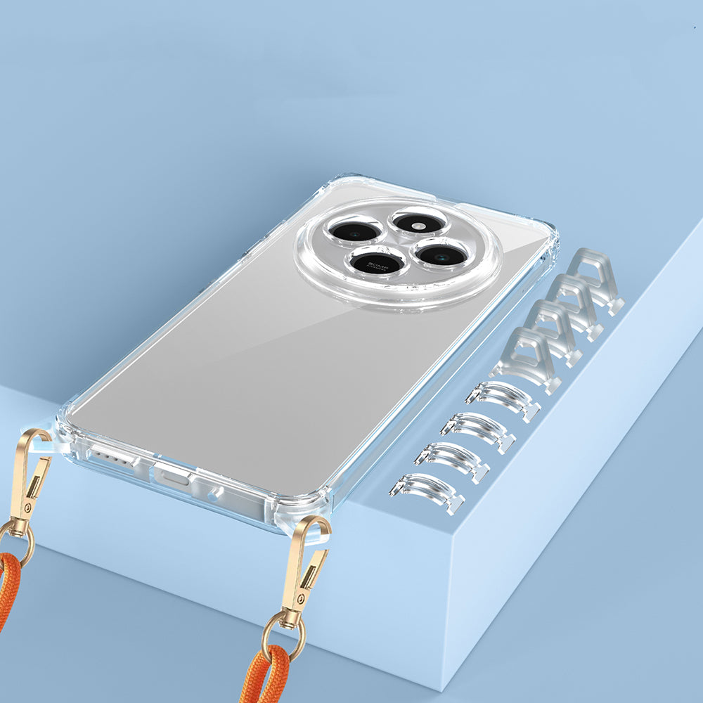 Xiaomi Redmi 14C 4G Kılıf Airbagli Takılabilir Askı Aparatlı Zore Snap Silikon Kapak Şeffaf